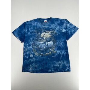 Vintage Wild Gear Daytona Beach Florida Tie Dye Dolphin Sea Turtle Tee Mens XL